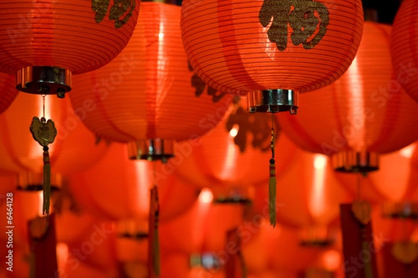 Obraz chińska papierowa latarnia ukośna