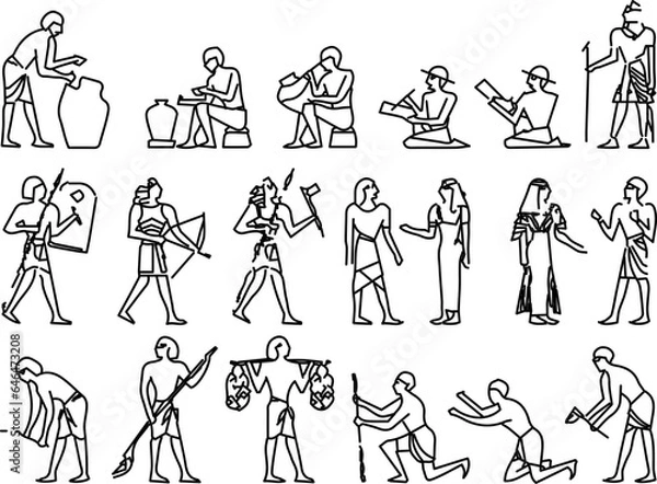 Fototapeta set of people in situations