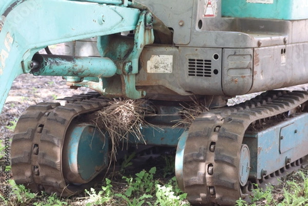 Obraz 放置されたショベルカー