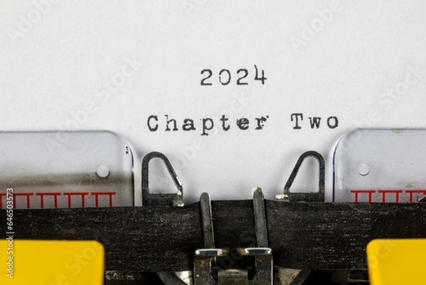 Obraz old typewriter with text 2024 chapter two	
