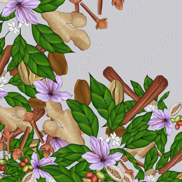 Obraz handdrawn saudi coffee illustration 