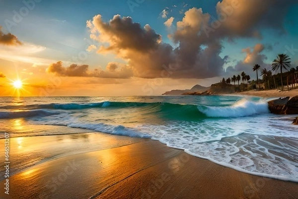 Obraz sunset on the beach