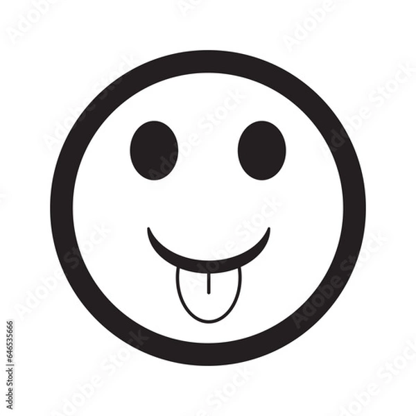 Fototapeta Emoji face reaction icon design