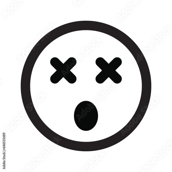Fototapeta Emoji face reaction icon design
