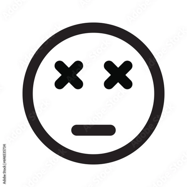 Fototapeta Emoji face reaction icon design
