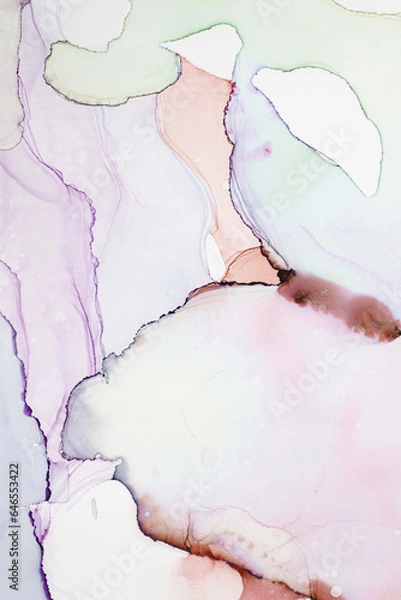 Fototapeta The picture is painted in alcohol ink. Creative abstract artwork made with translucent ink colors. Trendy wallpaper. Abstract painting, can be used as a background for wallpapers, posters, websites.