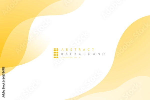 Obraz Yellow wave modern background with white space for text and message. template design	