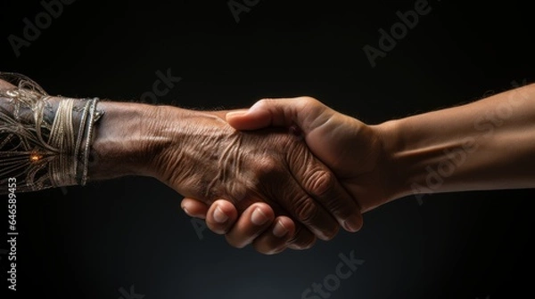 Obraz handshake between two professionals