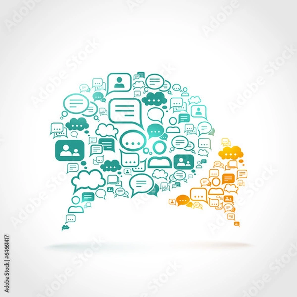 Fototapeta Chat communication concept