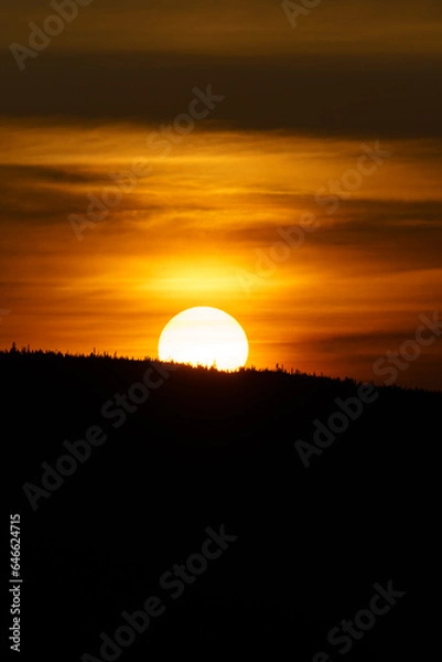 Obraz sunset in the mountains