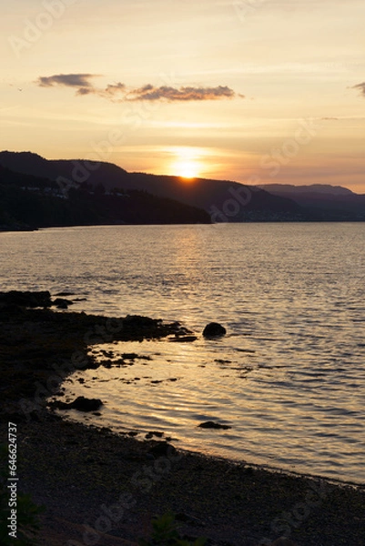 Obraz sunset on the lake