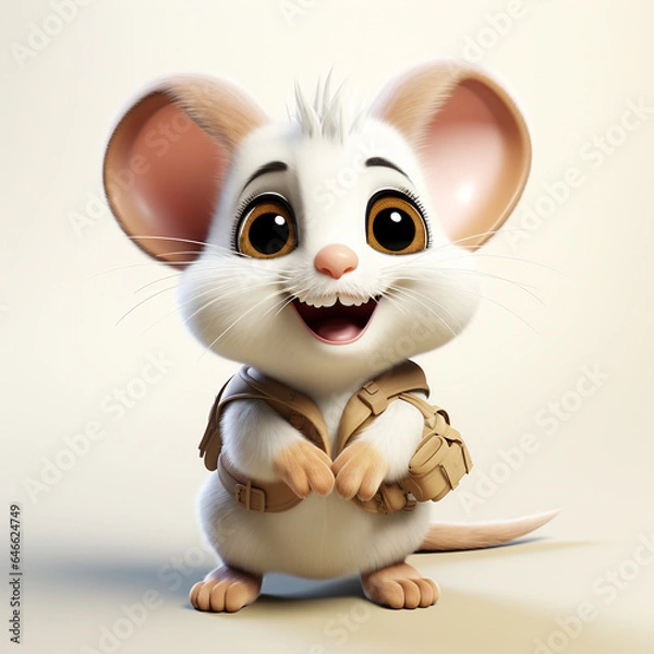Obraz 3d cartoon cute mouse