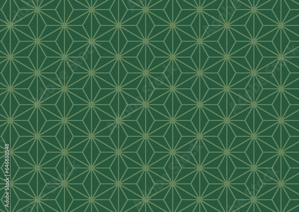 Fototapeta 麻の葉模様の背景