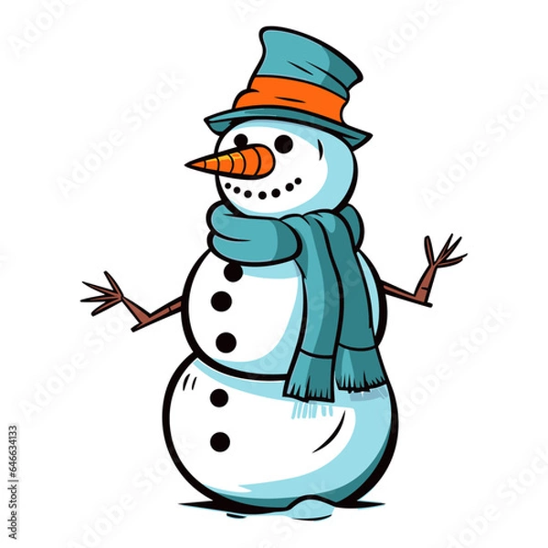 Obraz Snowman vector illustration