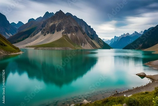 Obraz lake and mountains