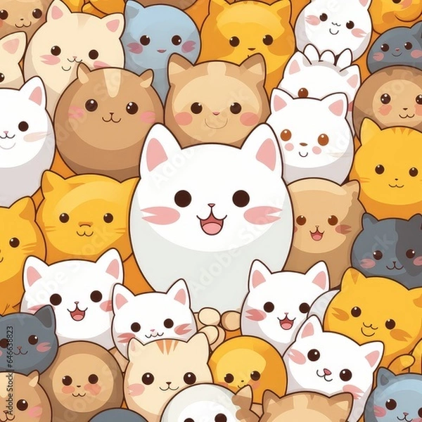 Obraz Cat cartoon background