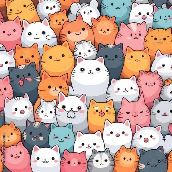 Obraz Cat cartoon background