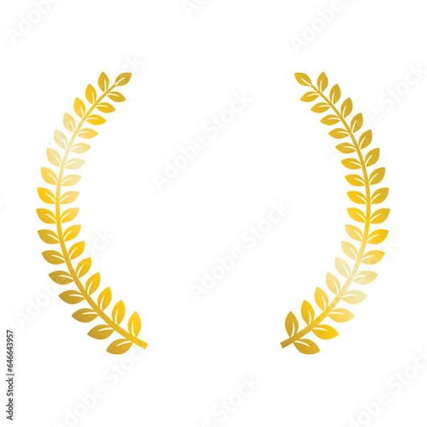 Fototapeta 金の月桂冠・月桂樹のイラスト03