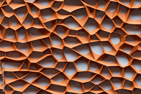 Fototapeta orange organic 3d design pattern seemless