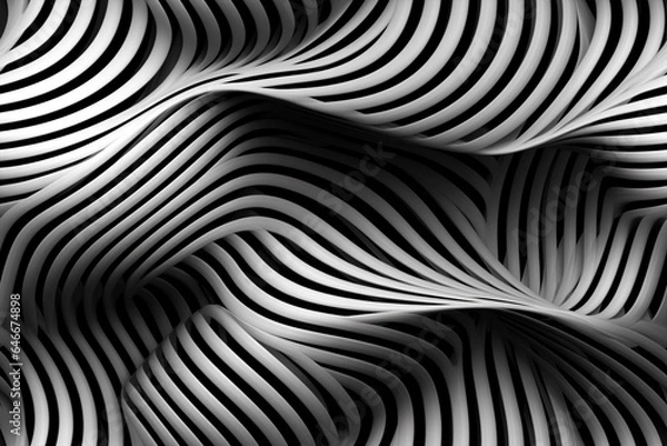 Fototapeta curved 3D weaves design graphic architectural interior background wall texture pattern seemless