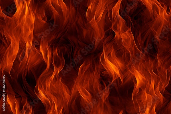 Fototapeta  fire hot flame orange architectural interior background wall texture pattern seemless