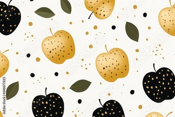 Obraz seamless background with apples, seamless pattern with easter eggs