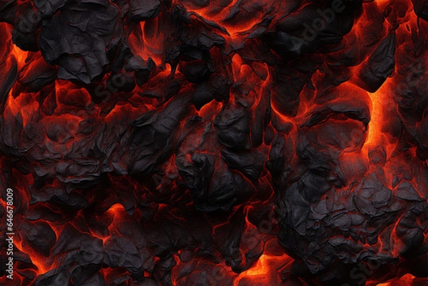 Fototapeta hot lava flow architectural interior background wall texture pattern seemless