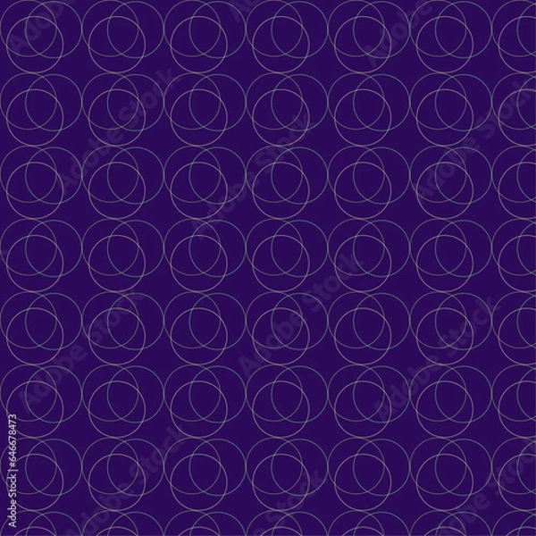Fototapeta Seamless pattern of circles on a purple background. Vector geometric background