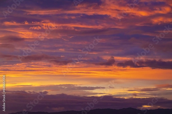Fototapeta 鮮やかな朝焼け空