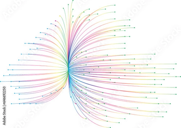 Obraz spectrum gradient line wave element design