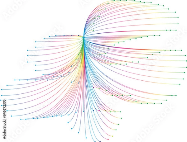 Fototapeta spectrum gradient line wave element design