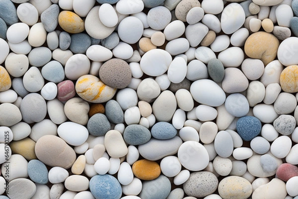 Obraz pebbles white color rocks beach background wall texture pattern seamless