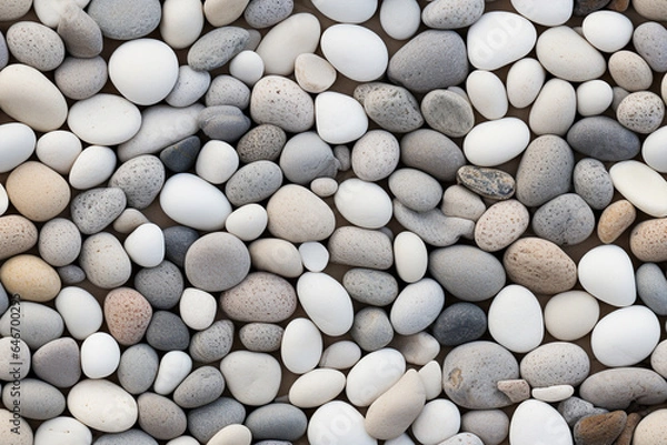 Fototapeta pebbles natural light rocks beach background wall texture pattern seamless