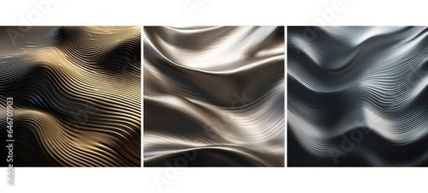 Fototapeta abstract wavy metal background texture illustration modern light, technology elegant, line gray abstract wavy metal background texture