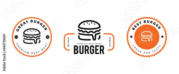 Fototapeta burger logo template