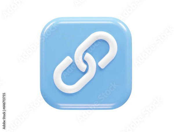 Fototapeta Link icon render element illustration