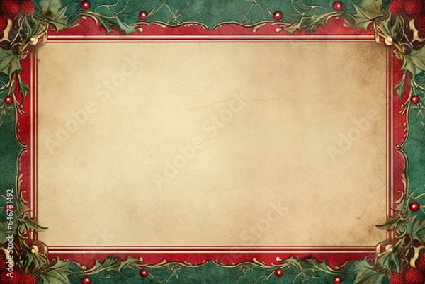 Obraz vintage christmas background with frame
