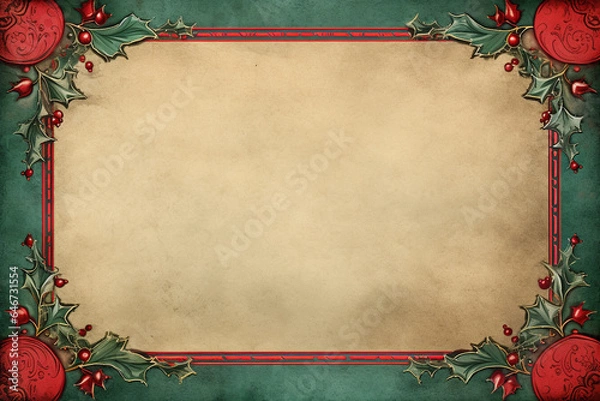 Obraz vintage christmas background with frame