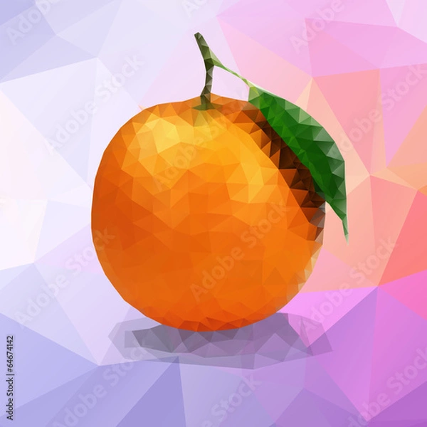 Obraz Orange Polygon Paper