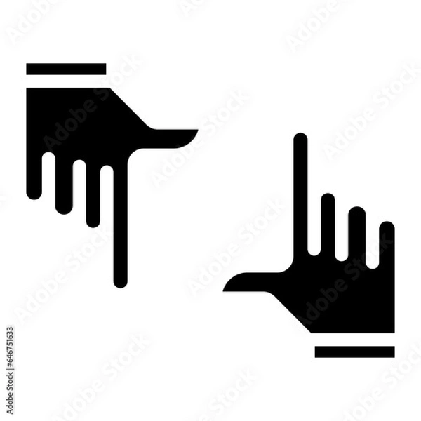 Fototapeta hands frame glyph 