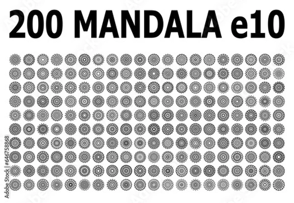 Obraz various mandala collections - 200 set yoga pattern