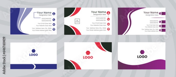 Fototapeta Corporate business card design template. amazing and modern business card design.