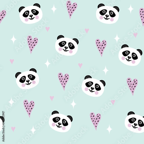 Obraz seamless pattern with panda