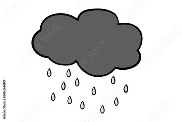 Fototapeta Gray cloud and rain