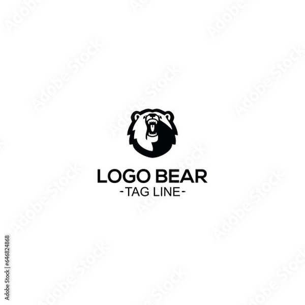 Fototapeta bear mascot logo
