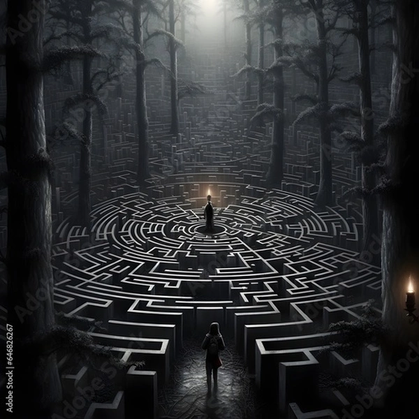 Obraz man in the labyrinth