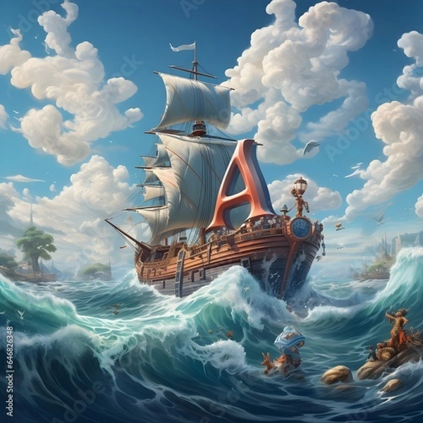 Obraz Sailing Ship in the Ocean