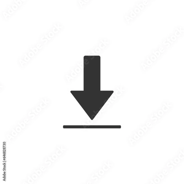 Fototapeta Download icon on white background. Downloading vector icon