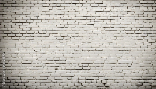 Fototapeta White brick wall texture and background design.