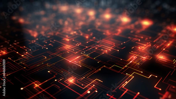 Fototapeta abstract technology background. Generative AI